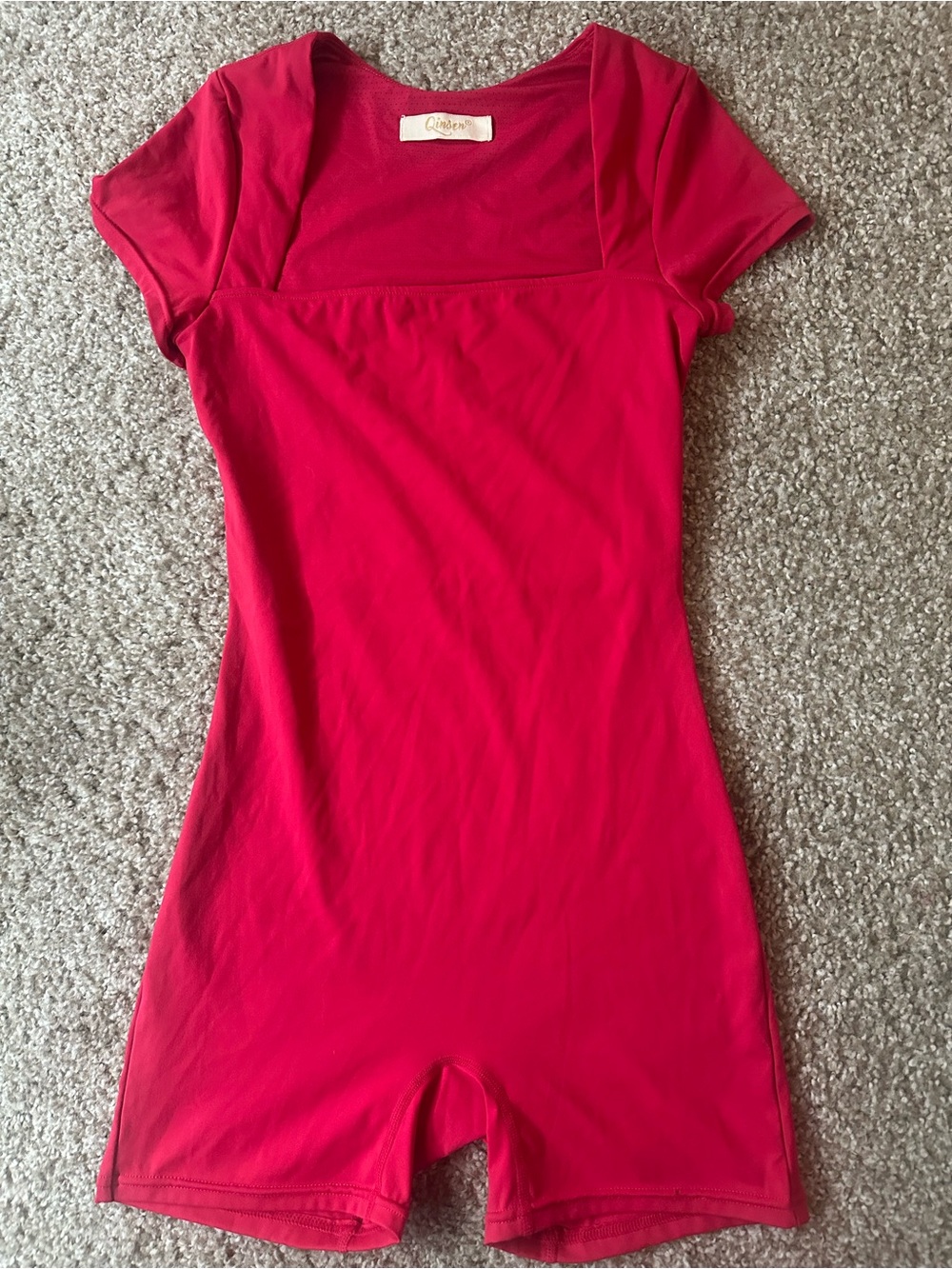 Qinsen Square Neck Romper